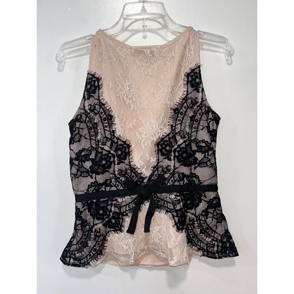 Ann Taylor Loft Petites Lace Overlay Tank Top Size 6P NWT - Picture 2 of 8